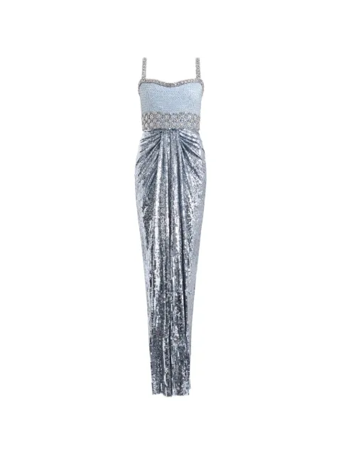 Jenny Packham Only You sequin-embellished gown Silver JPEX259