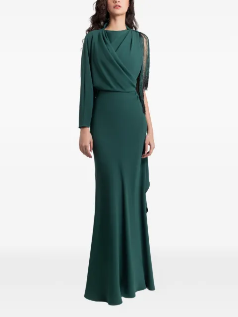 Gemy Maalouf draping-detail maxi dress Green GMW247142LD
