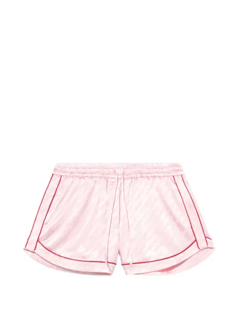 Off-White Sat Jacq Ow text piping pajama shorts Pink 2CB05IS26FAB001W660