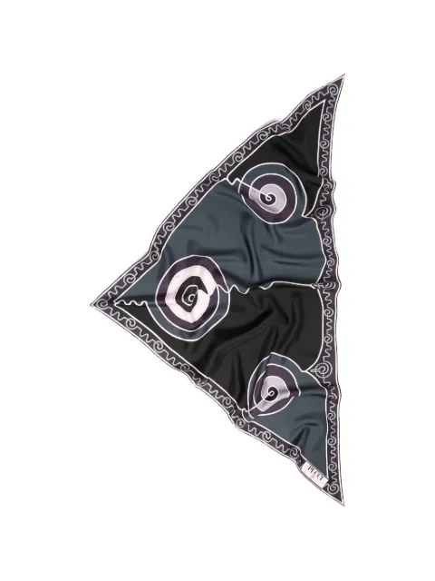 PUCCI Astro print triangle silk scarf Black 5UGB705UC18