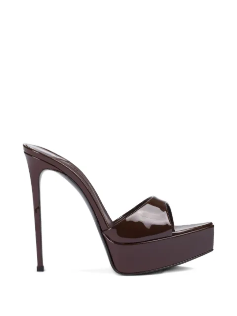 Le Silla 140mm Uma mules Brown 2888F100RCPPGSM