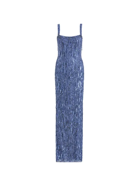 Jenny Packham Fleur bead-embellished gown Blue JPEX451