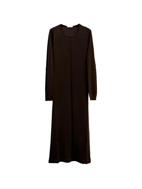 LEMAIRE long-sleeve maxi dress Brown DR1152LK1020