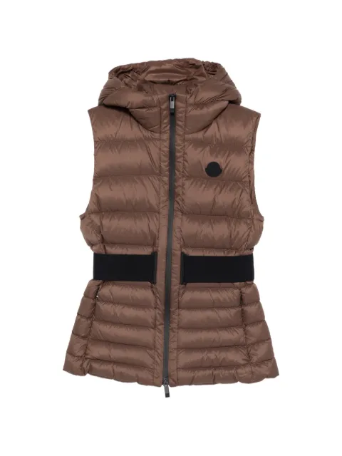 Moncler Melia hooded down gilet Brown L10931A00031598AL