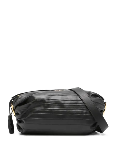 Coccinelle logo-lettering leather satchel Black E1U4Q150101