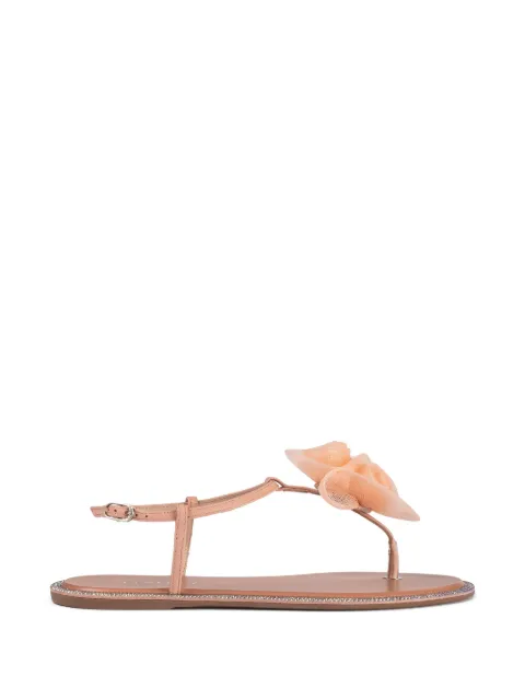Le Silla flower-applique flat sandals Neutrals 1219F020MTPPNEM