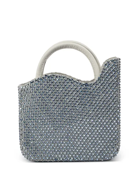 Le Silla small Ivy crystal-embellished tote bag Grey 9969BBAGXXXXSTV