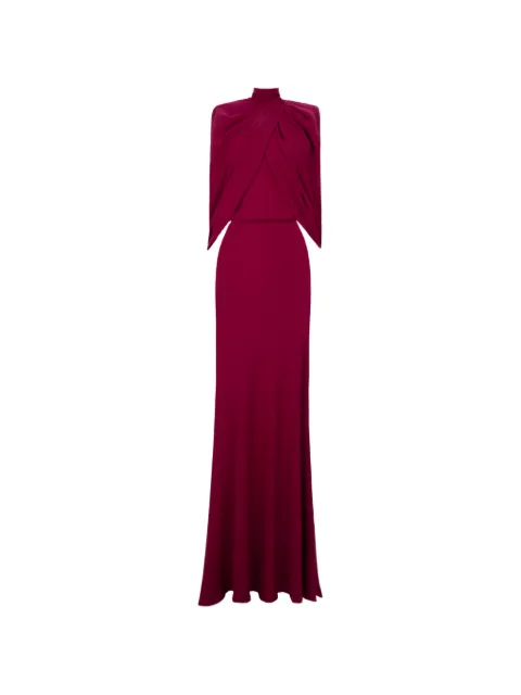 Gemy Maalouf draped-front maxi dress Red GMW247117LD