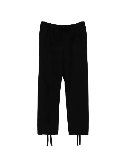 sacai drawstring detail wide-leg trousers Black 2603923M