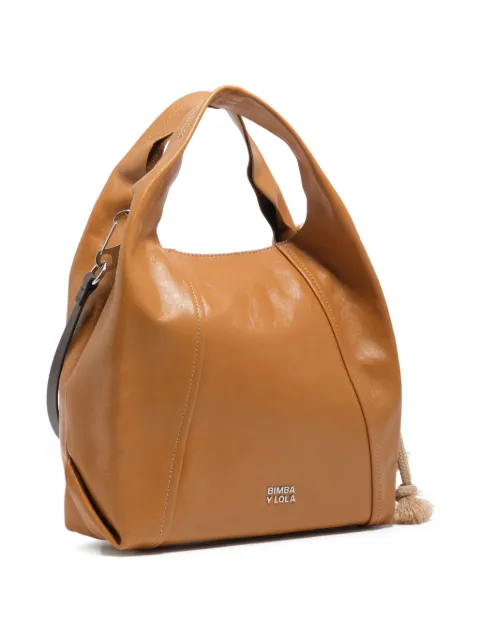 BIMBA Y LOLA medium logo-plaque tote bag Brown 261BBAJ7O10603