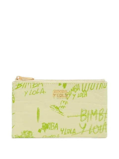 BIMBA Y LOLA logo zip wallet Neutrals 261BBR19910407