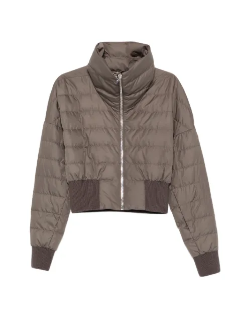 Moncler cropped funnel jacket Brown L109N1A00005M8115