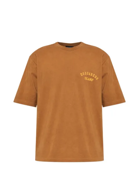 DSQUARED2 logo-detail T-shirt Brown S74GD1535D20103