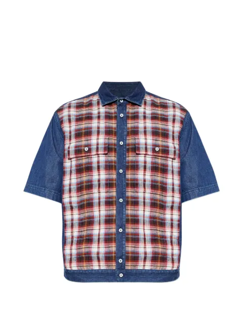 DSQUARED2 checked denim shirt Blue S74DM1007D35423