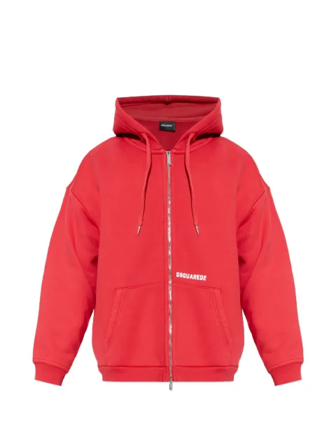 DSQUARED2 logo-embroidered hoodie Red S74HG0185D25027