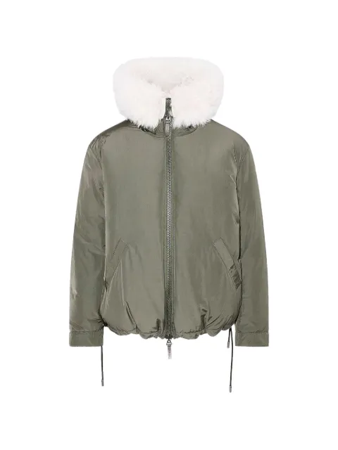 Yves Salomon fur-hooded jacket Green 26W26WFV60265J10WB3240