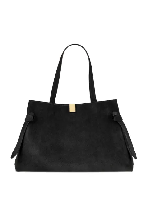Yuzefi Gyoza knot-detail shoulder bag Black GYOZATOTESUEDE