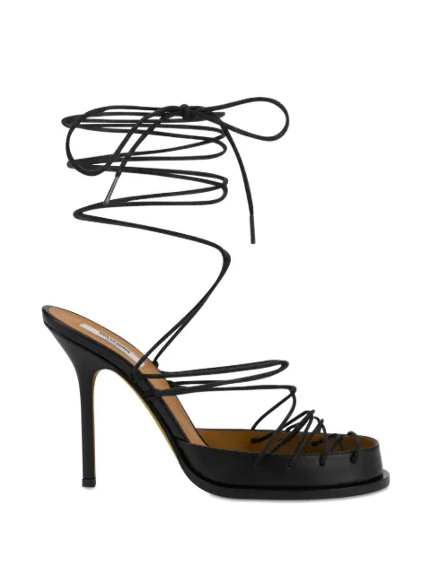 Moschino laced high calf sandals Black MA1604AC1OMF0