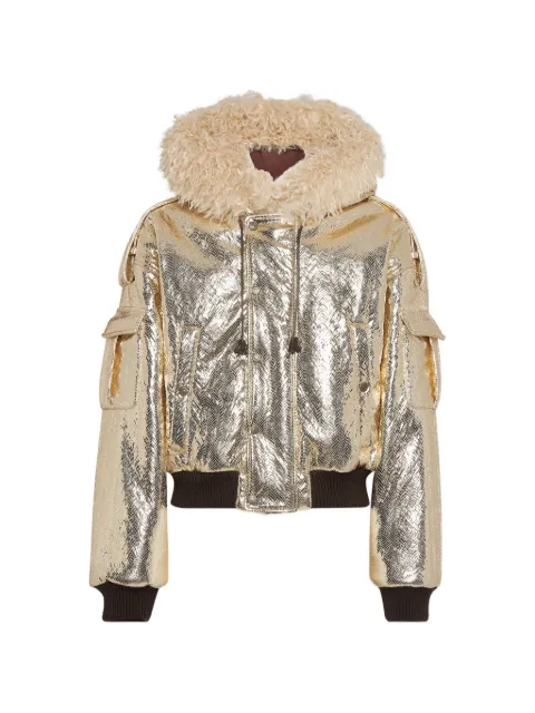 DSQUARED2 Paradise puffer bomber Gold S71AN0616D35361