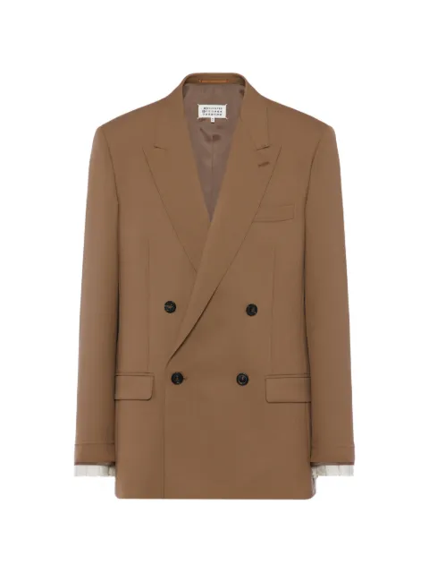 Maison Margiela double-breasted pocket jacket Brown S50BN0552M35745