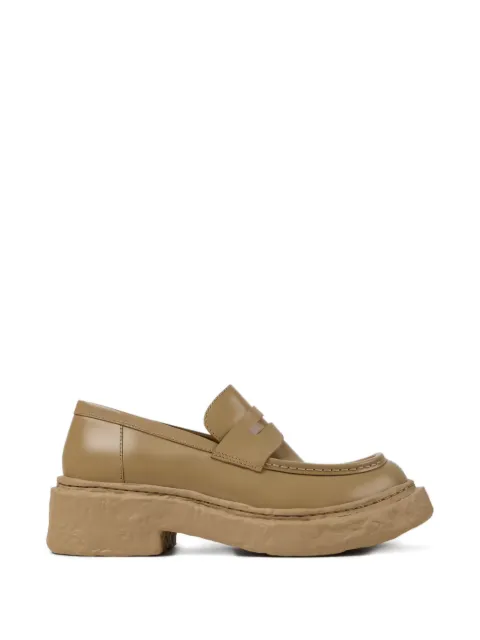 CamperLab penny-strap leather loafers Neutrals A500023004