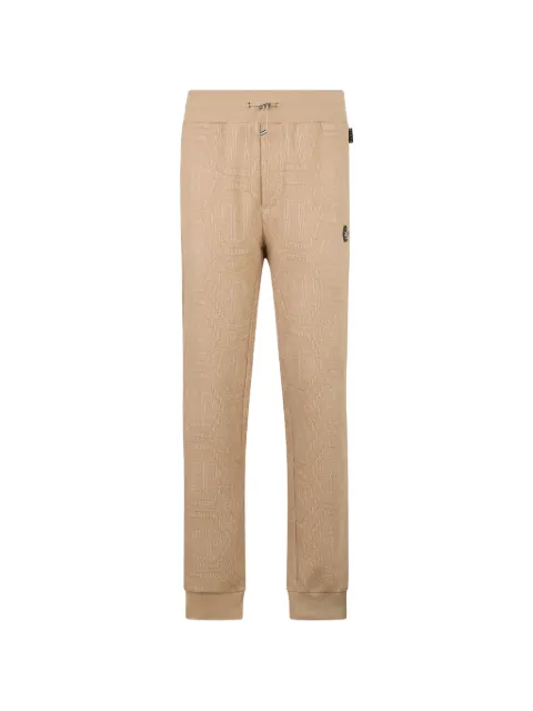 Philipp Plein jacquard monogram track pants Neutrals SAFCMJT2766PTE021N