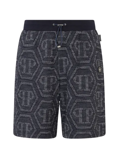 Philipp Plein monogram shorts Blue SAFCMJT2767PTE021N