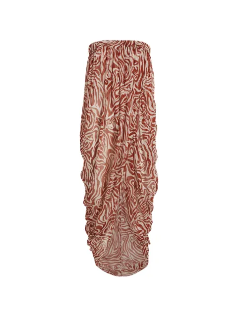 Cinq A Sept zebra-pattern asymmetric dress Brown ZD19376373ZSQIV