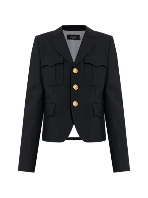 DSQUARED2 flap-pocket single-breasted blazer Black S75BN0952S40320