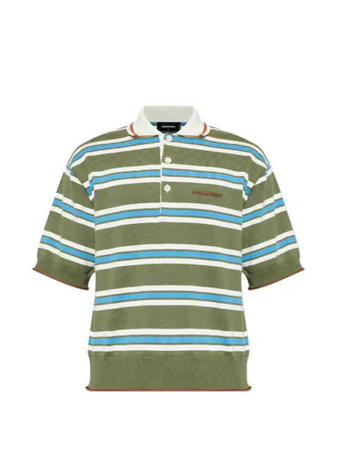 DSQUARED2 striped polo shirt Green S74HA1594D13195