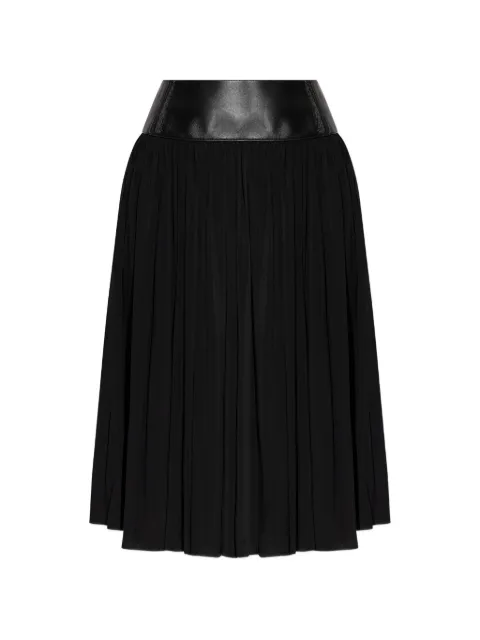 Alaïa midi contrasting-waistband skirt Black AA9J2488J050C