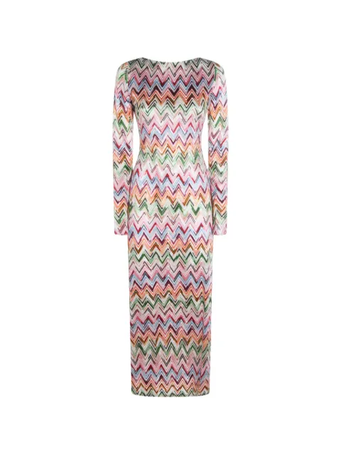 Missoni zigzag lace motif long-sleeved dress Multicolour MS25SQ14BJ00QL