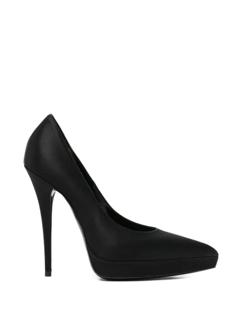 Saint Laurent pointed toe leather pumps Black 8407279QN001000