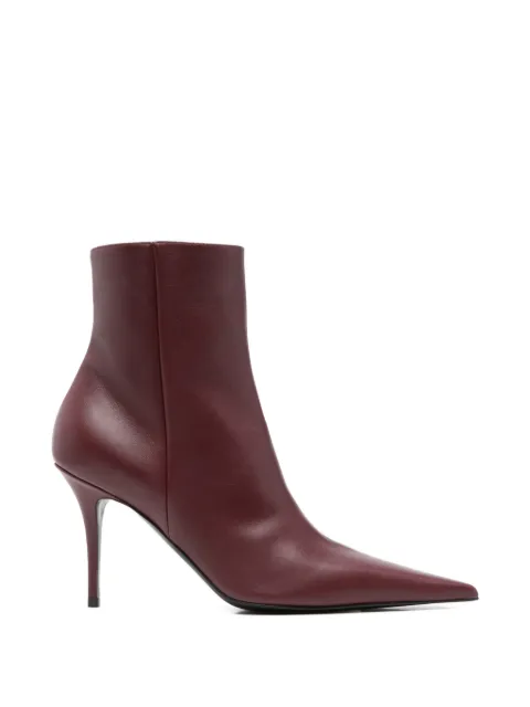 Amina Muaddi Barbara Bootie 90 pointed-toe boots Purple 15S365784BAR
