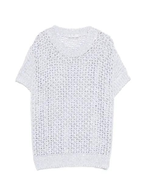 PANICALE open-knit T-shirt Grey D380355GL