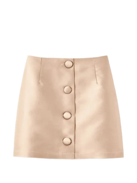 DESTREE Lucio button mini skirt Neutrals LUCIOSKIRT