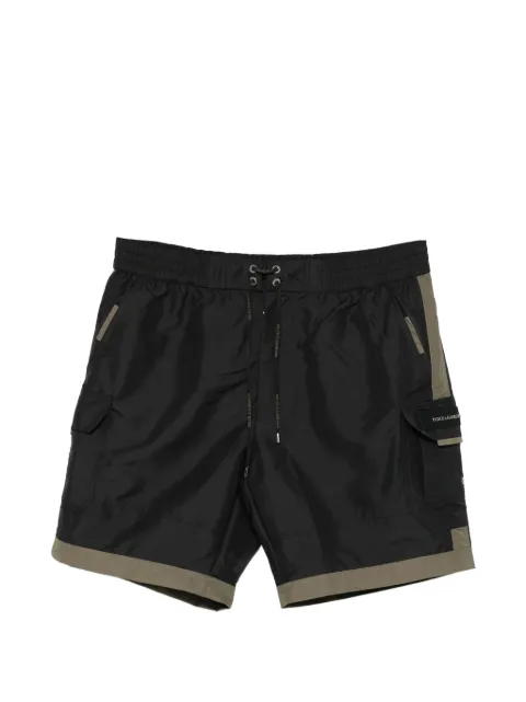 Dolce & Gabbana zip-fastening logo-detail swim shorts Black M4F52TON0C8