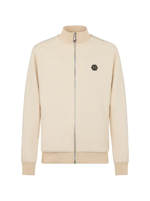 Philipp Plein logo-patch sweatshirt Neutrals SAFCMJB3884PTE003N