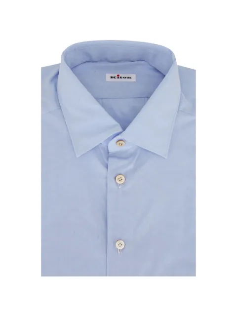Kiton point-collar button shirt Blue H0660109CBODY