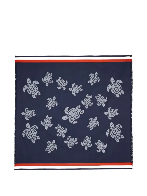 Vilebrequin turtle-motif beach towel Blue SBZA2224