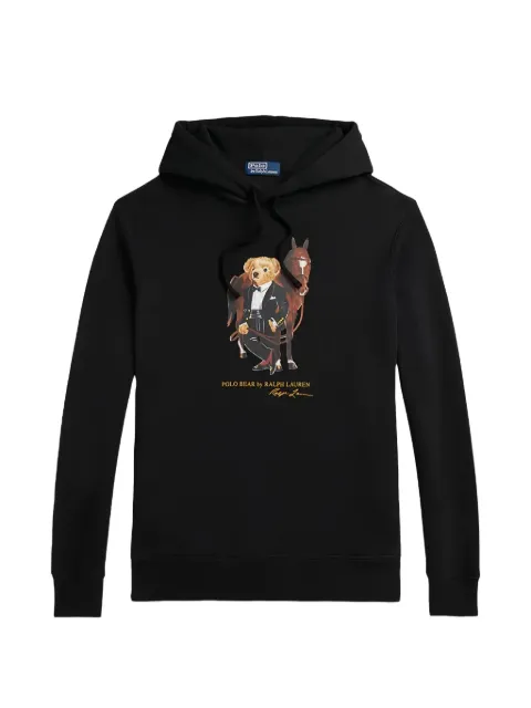 Polo Ralph Lauren Polo Bear graphic-print hoodie Black 710P08096001