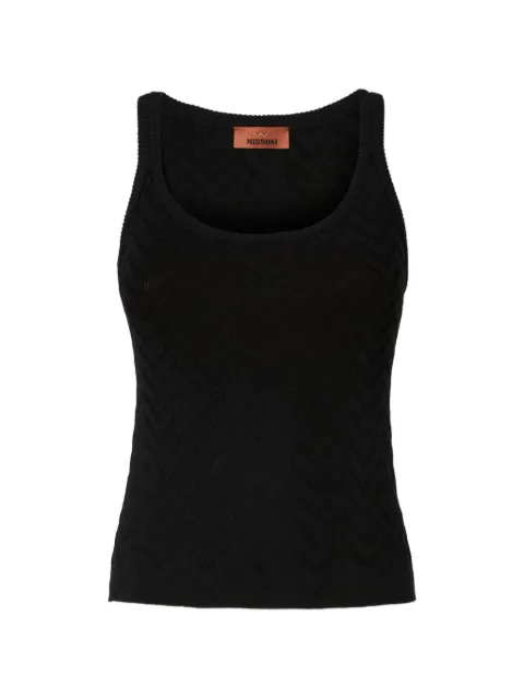 Missoni lamé tank top Black DC26SK00BK01H2
