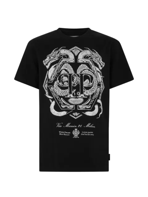 Philipp Plein round-neck T-shirt Black MTK8450PJY002N