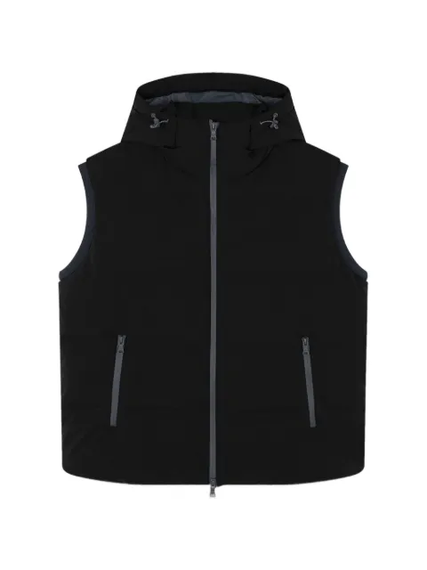 Paul & Shark Typhoon Platinum padded concealed hood vest Black 15312609011
