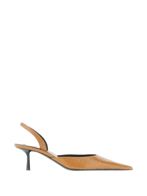 Saint Laurent Babylone pointed slingback pumps Brown 841187LAAIU