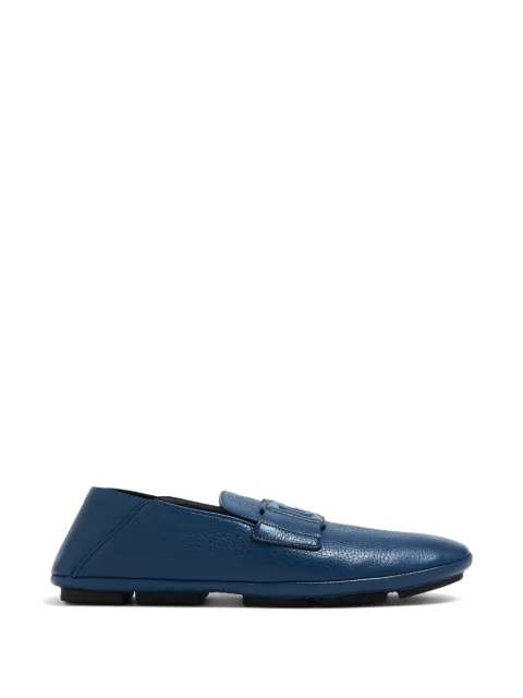 Dolce & Gabbana logo deerskin driver shoes Blue A50583A8034