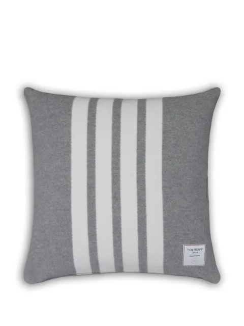 Thom Browne wool cashmere 4-Bar frette cushion Grey UXU073AF0485