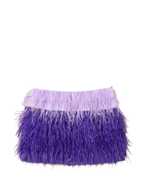 TWINSET Myfo feather mini skirt Purple 241AQ2210
