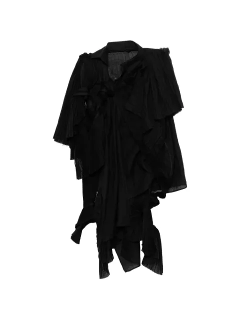 Yohji Yamamoto asymmetric blouse Black FPB01811