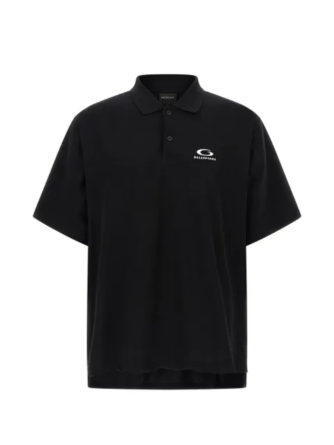 Balenciaga logo-detail polo shirt Black 828531TTVT8